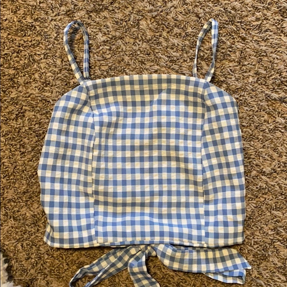 Matching Blue Checkered 2-piece Playsuit